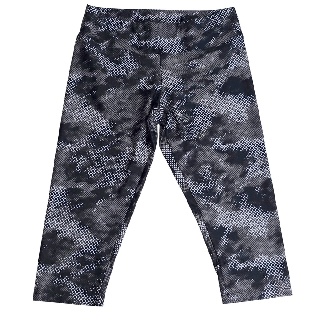 Athletic Women's Size L Performance Capris Leggings Cropped Abstract Print